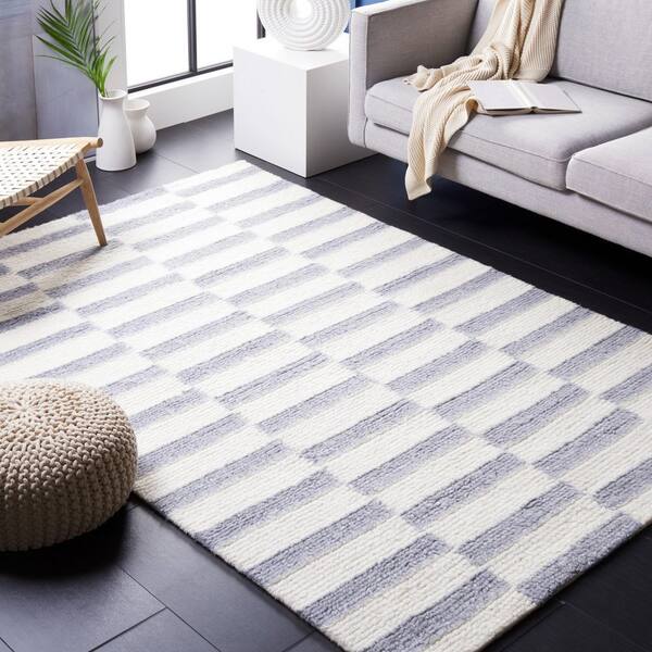 Vermont 5 ft. x 8 ft. Ivory/Gray Check Area Rug