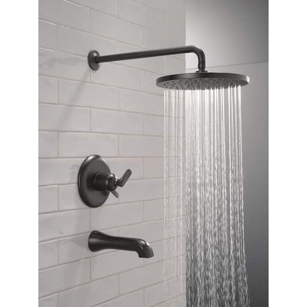 Delta Bonacci 1-Handle Tub and Shower Trim in Matte Black (Valve