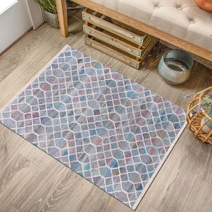 Silas Multi-Colored 2 ft. x 3 ft. Hand-Woven Southwestern Wool-Blend Area Rug