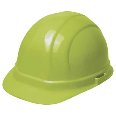 Omega II 6 Point Nylon Suspension Slide-Lock Cap Hard Hat in Hi Viz Lime