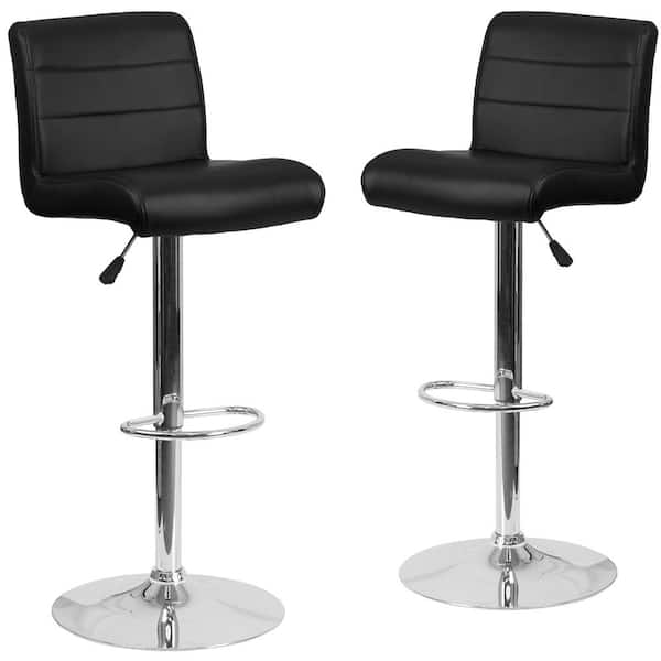 Carnegy Avenue 34.5 in. Black Bar stool (Set of 2)