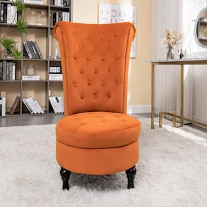 Gosser 20 in. Red Orange Velvet Vanity Arm Chair