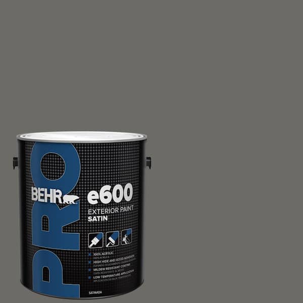 BEHR PRO 1 gal. #PPU18-18 Mined Coal Satin Enamel Exterior Paint
