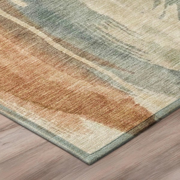 Chantille Machine Washable Indoor/Outdoor Abstract ACN3036 Copper 8 ft. x 10 ft. Area Rug