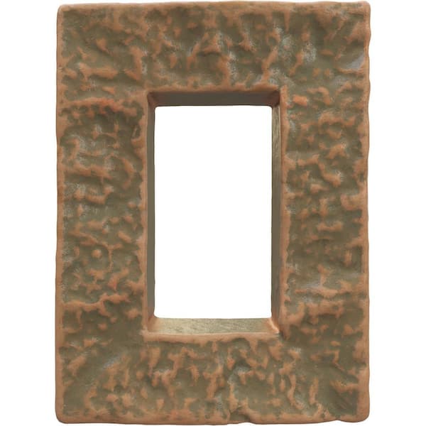 Ekena Millwork 4 in. W x 3 in. D x 7-7/8 in. H Universal Electrical Cover for StoneWall Faux Stone Siding Panels in Iron Mill