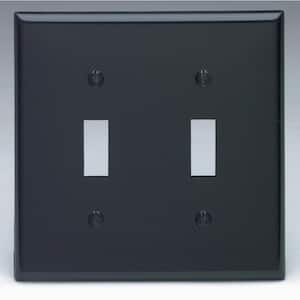 Black 2-Gang Toggle Wall Plate (1-Pack)