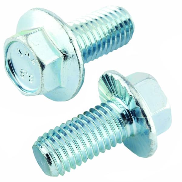 M8-1.25x50mm Zinc Hex Head External Hex Drive Flange Bolt 2-Pieces