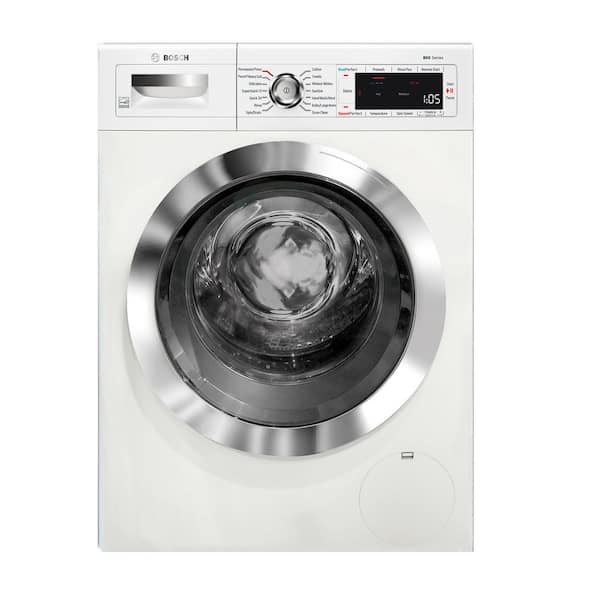 Bosch 800 Series 24 in. 4 cu. ft. White Chrome Accents and Home Connect Electric Condensation Compact Dryer