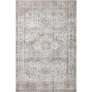 Heidi Dove/Blush 2 ft. 6 in. x 7 ft. 6 in. Bohemian Printed Runner Rug