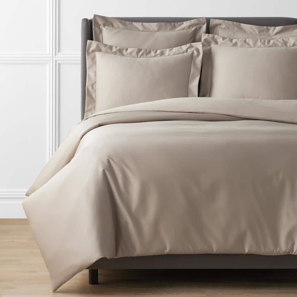 The Company Store Legends Hotel Supima Cotton Wrinkle-Free Light Birch King  Sateen Duvet Cover DS29-K-LHTBRCH - The Home Depot
