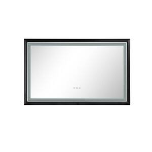 Andrea 72 in. W x 36 in. H Large Rectangular Metal Framed Dimmable