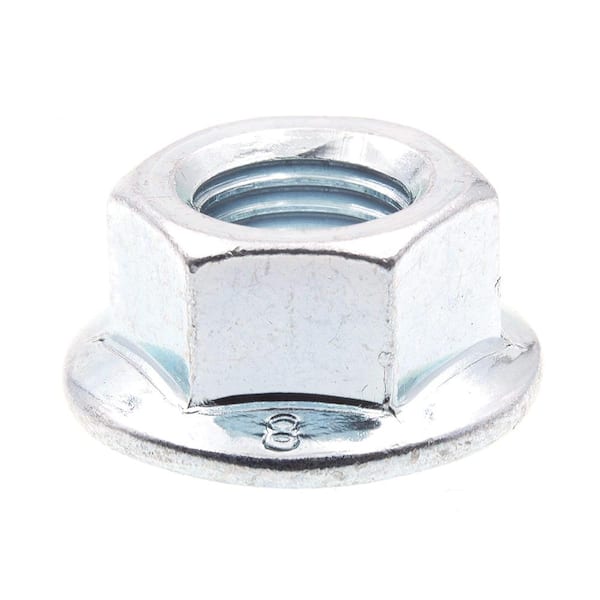 Prime-Line M10-1.25 Class 8 Metric Zinc Plated Steel Flange Nuts (10-Pack)