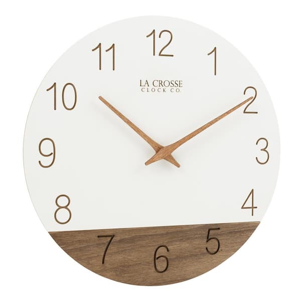 La Crosse Clock Co. Wall Clock, Sierra Wood, 11.73-Inch