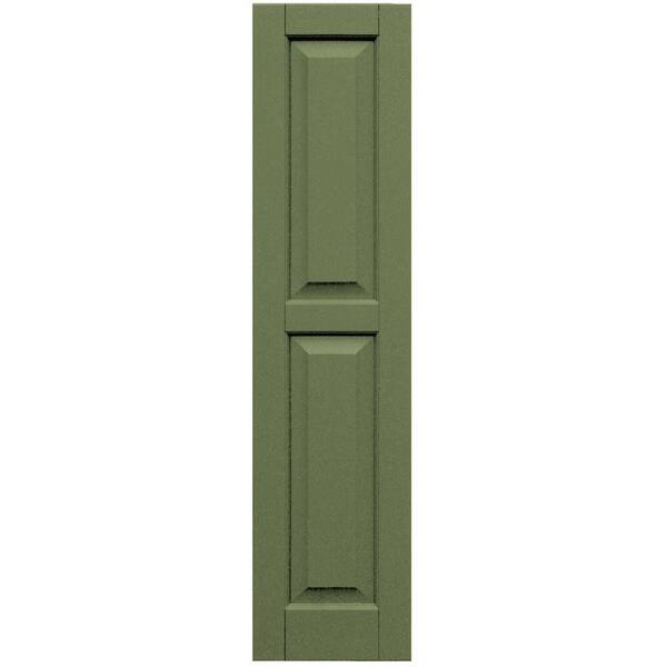 Winworks Wood Composite 12 in. x 50 in. Raised Panel Shutters Pair #660 Weathered Shingle