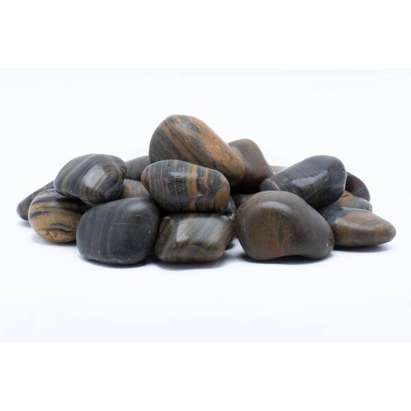 Rain Forest 0.5 in. to 1.5 in. 2200 lb. Small Striped Grade A Polished Pebbles