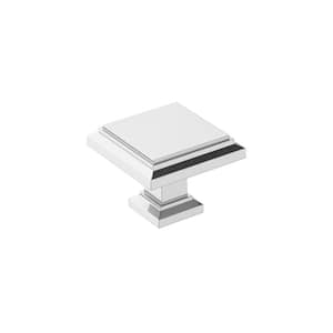 Appoint 1-1/4 in. (32mm) Traditional Polished Chrome Square Cabinet Knob