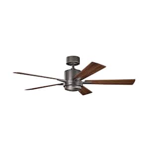 Lucian Elite 52 in. Indoor Olde Bronze Downrod Mount Ceiling Fan with Integrated LED with Wall Control Included