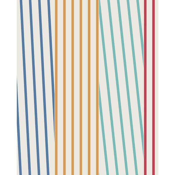 Maryam Multicolor Modern Stripe Wallpaper