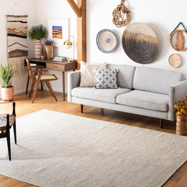 Kilim 9 ft. x 12 ft. Ivory Geometric Area Rug