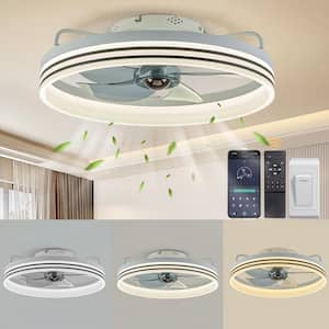 20 in. Indoor White LED Indoor Ceiling Fan with Light Remote for Small Room