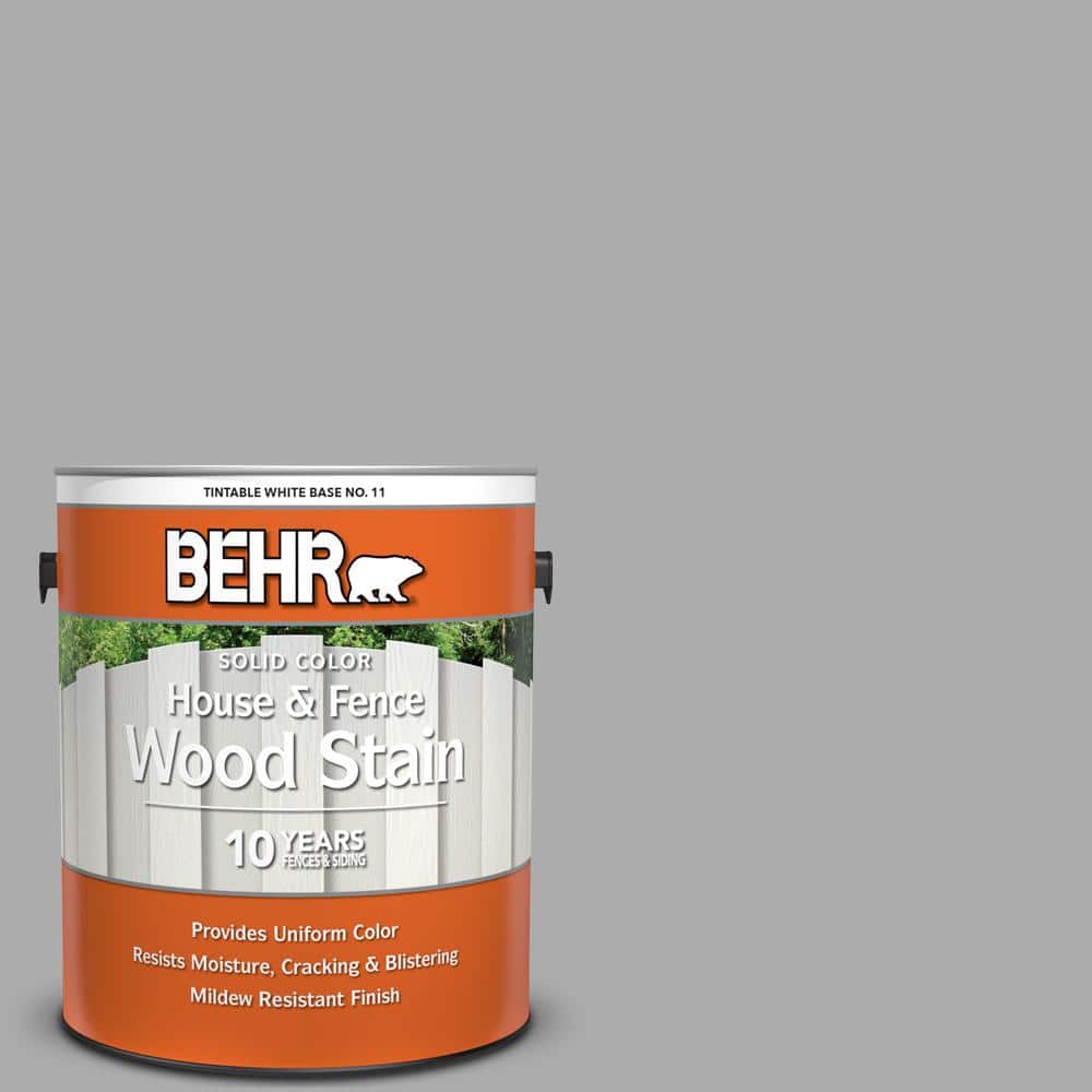 1 gal. #N520-3 Flannel Gray Solid Color House and Fence Exterior Wood Stain