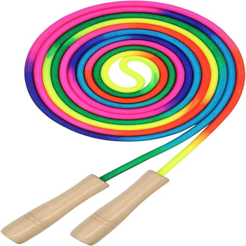 LUKVIZO 16 ft Double Dutch Jump Rope with Wooden Handles