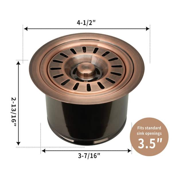 Akicon Antique Copper Garbage Disposal Stopper Kitchen Sink Drain  AK82202-AC - The Home Depot