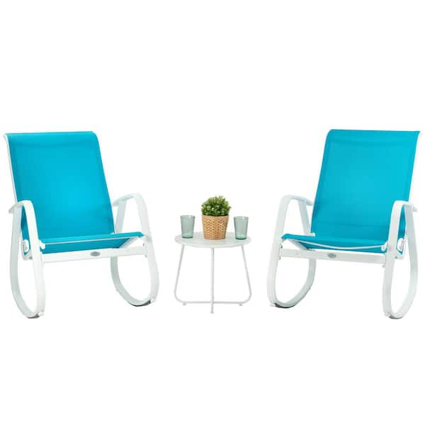 KOZYARD Aluminum Outdoor Rocking Chair with 2 Breathable