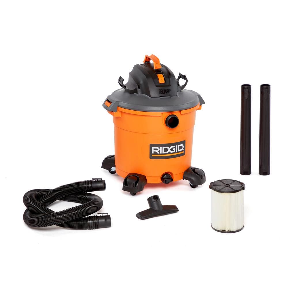 Includes RIDGID 16 Gallon 5.0 Peak Horsepower Wet/Dry Shop Vacuum for all messes - big or small