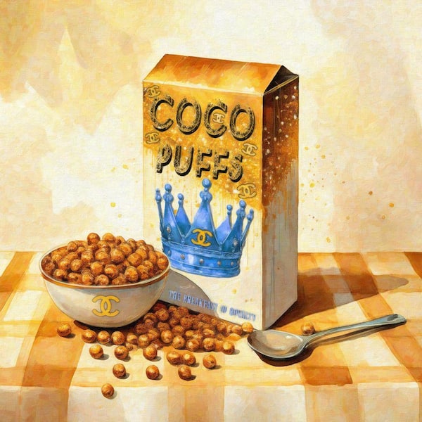 VENICE BEACH Collections Coco Puffs Cereal by Grotto Studios 1 Piece Unframed Graphic Print Abstract Poster Art Print 16 in. x 16 in.
