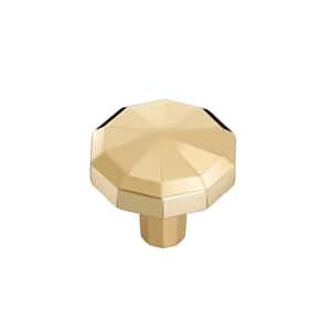 0 in. (0 mm) Center to Center Polished Gold Zinc Drawer Pull