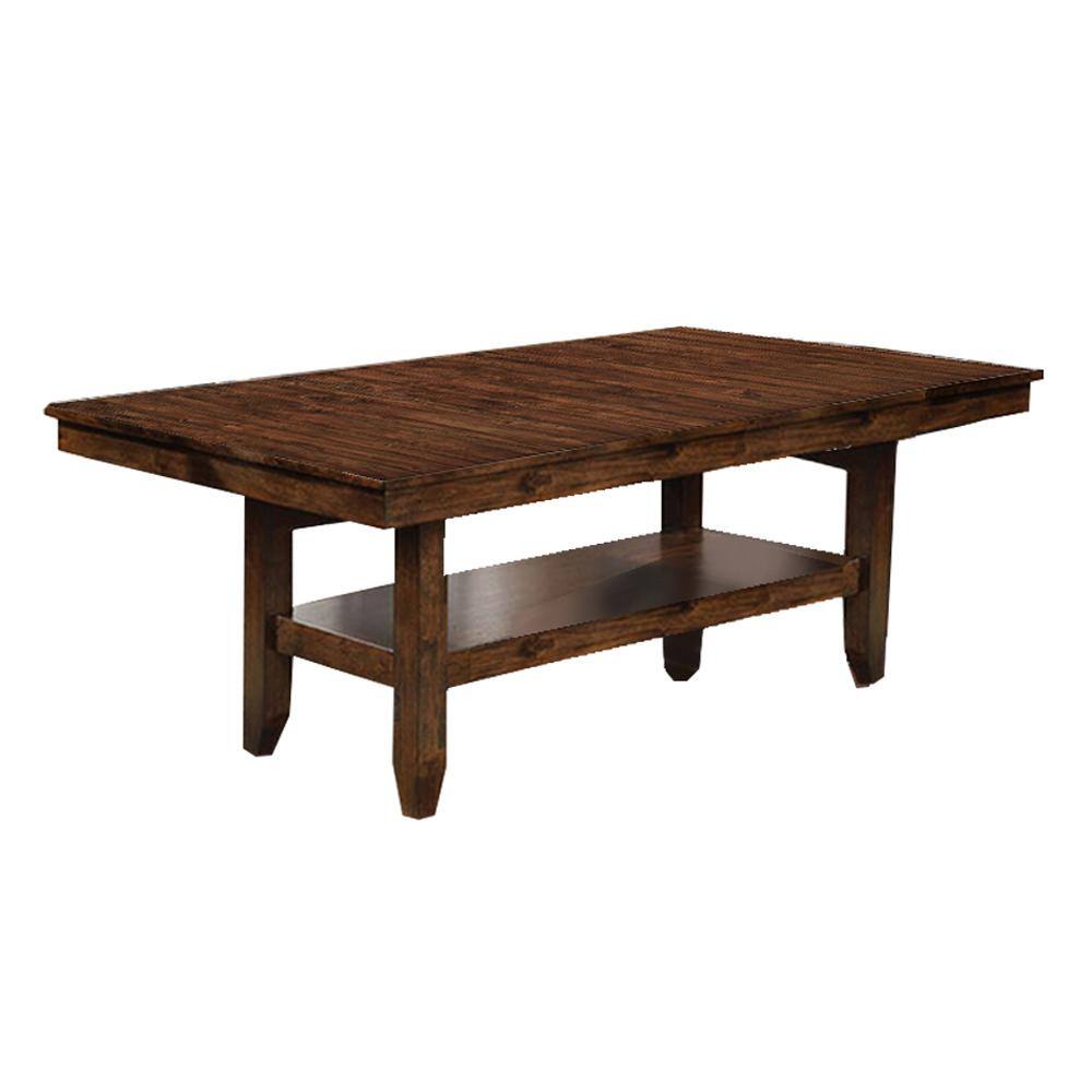Meagan I 42 in. Rectangle Brown Cherry Wood Top (Seats-6)