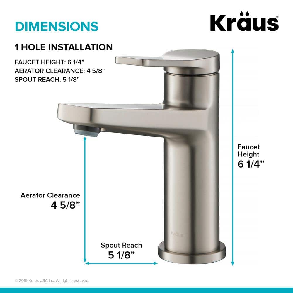 Indy Spot-Free Stainless Steel Slim Bathroom Faucet