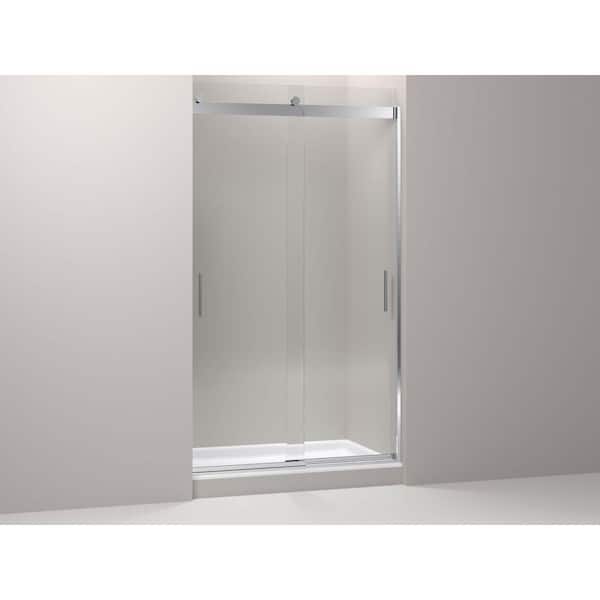 KOHLER Levity 48 in. x 82 in. Semi-Frameless Sliding Shower Door in Bright Polished Silver