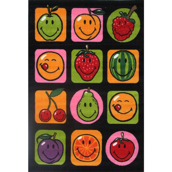 LA Rug Smiley Fruitti Multi Colored 3 ft. x 5 ft. Area Rug