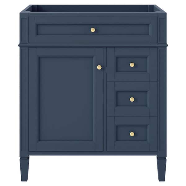 29.3 in. Bath Vanity Cabinet without Top in Blue Unassembled