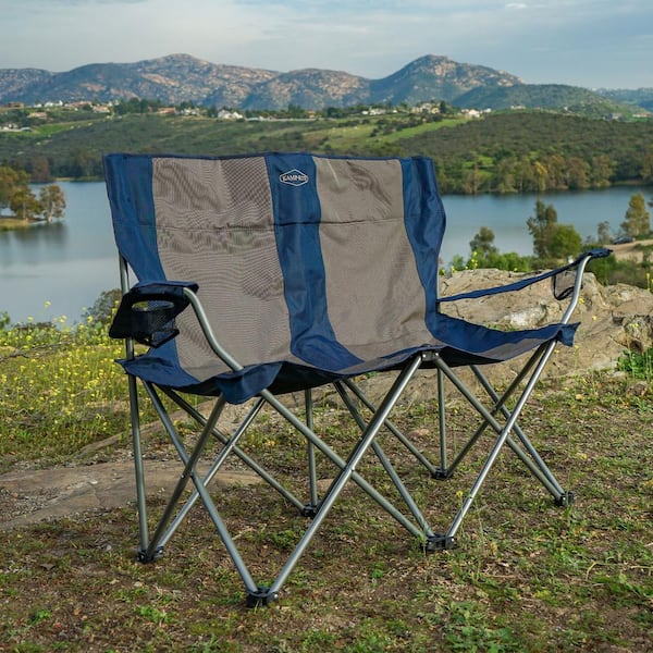 Kamp Rite Outdoor Tailgating Camping Double Folding Lawn Chair 2 Person KAMPCC352 The Home Depot