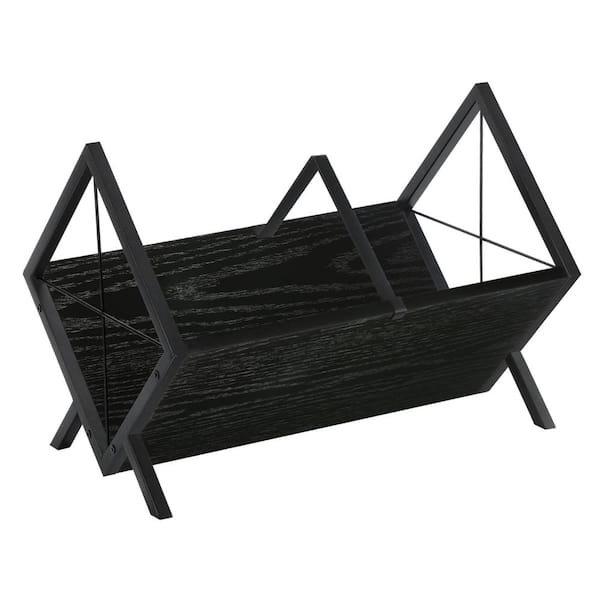Angel Sar Black 80-100 LP Vinyl Record Storage Rack, Retro Style Magazine Rack, Vinyl Record Display Holder