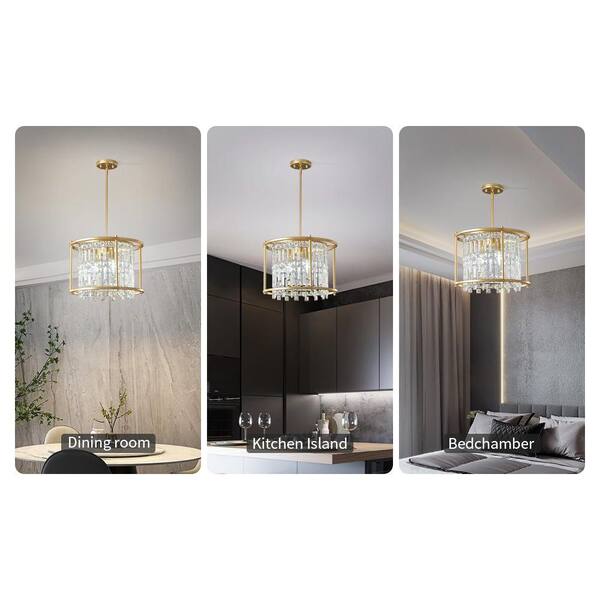 ZHLWIN Home Lighting 60W 3-Light 11. 81in Modern Gold Circular