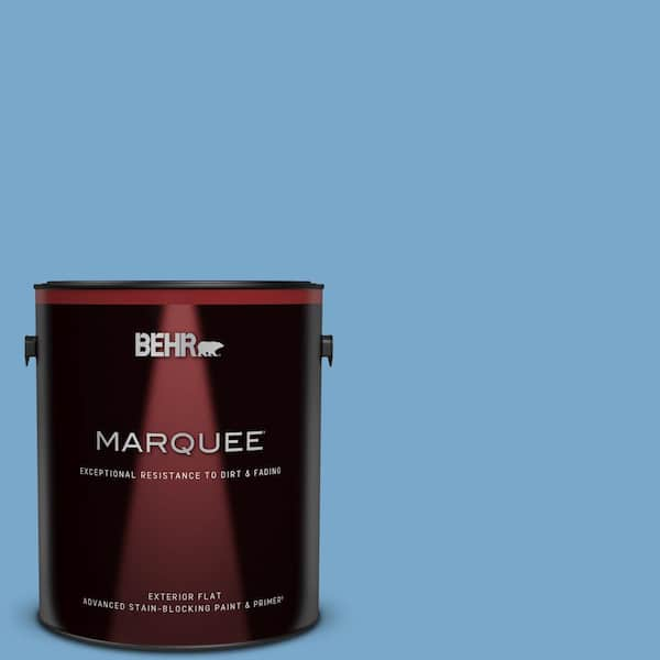 BEHR MARQUEE 1 gal. #M520-4 Mirror Lake Flat Exterior Paint & Primer