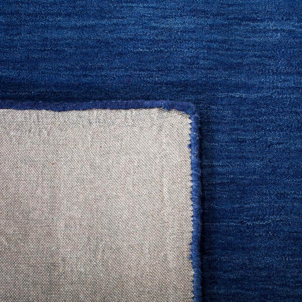 Handmade Tufted Navy Wool Square Kids Playroom Rug - 59" x 59"