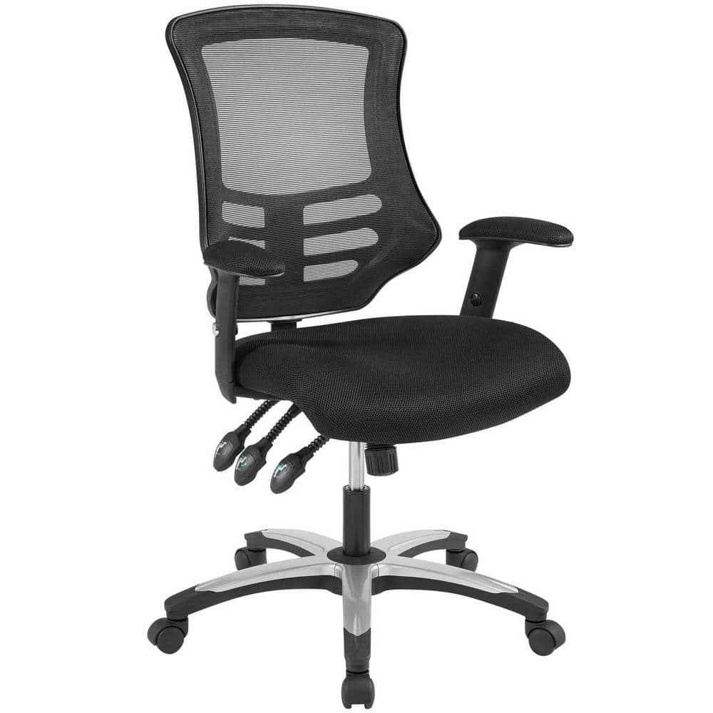 MODWAY Calibrate Mesh Office Chair in Black EEI-3042-BLK - The Home Depot