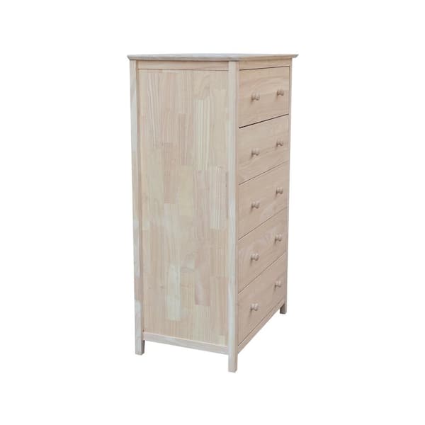 Brooklyn 5-Drawer Unfinished Wood Chest