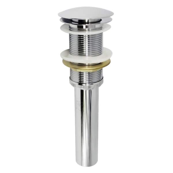 Kingston Brass Coronet Push Pop-Up Bathroom Sink Drain in Polished Chrome without Overflow