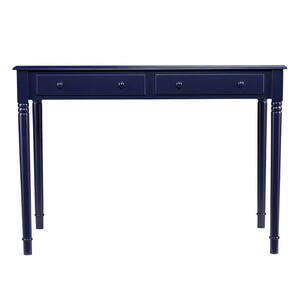 large blue desk