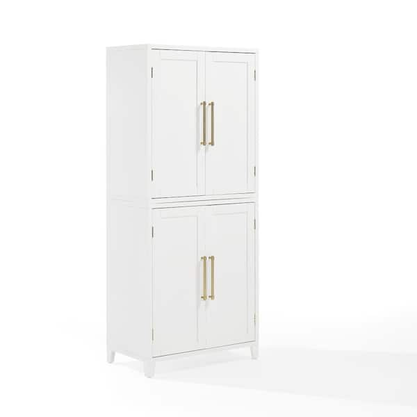 CROSLEY FURNITURE Roarke White Engineered Wood 30 in. Pantry Cabinet