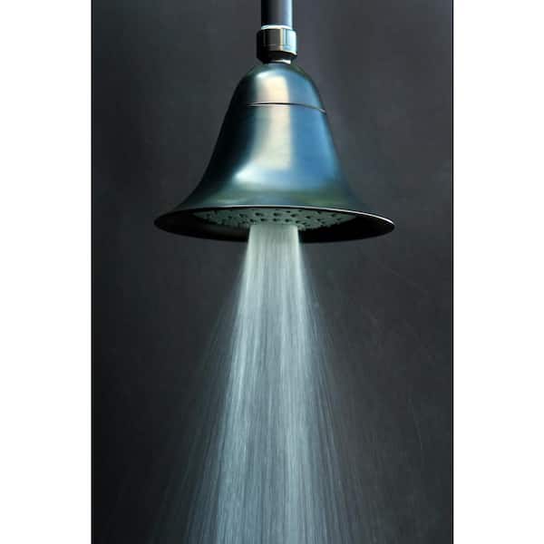 2-Spray 6 in. Single Wall Mount Fixed Shower Head in Oil Rubbed Bronze