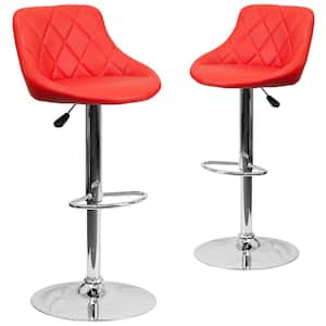 32 in. Red Bar stool (Set of 2)