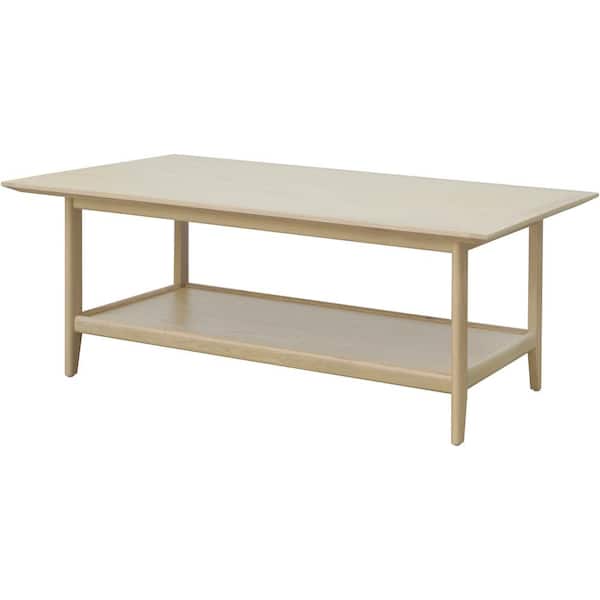 Livabliss Jazmin 18 in. Light Brown Rectangle 16 in H x26 in L,Wood Coffee Table