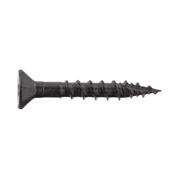 1/4 in x 1-3/4 in. Black 6-Lobe Torx Drive Exterior Flat Head Multi-Material Screw 1 lbs. -Box (57-Piece )